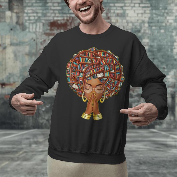 History Month Afro Book Lover Women Girls Librarian Unisex Sweatshirt