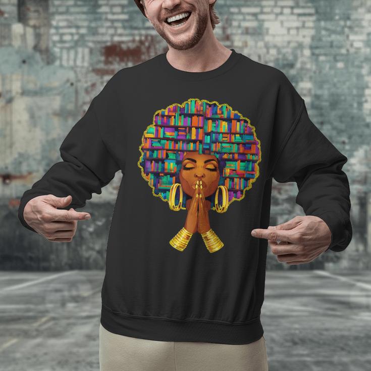 History Month Afro Women Book Lover Librarian Teacher Unisex Sweatshirt