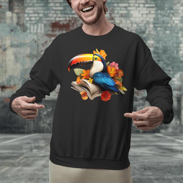 Toucan Reading Book Unisex Sweatshirt