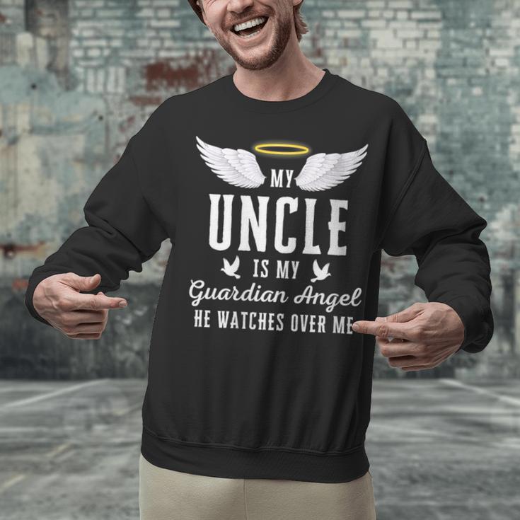 My Uncle Is My Guardian Angel In Loving Memorial Memory Tee Unisex Sweatshirt
