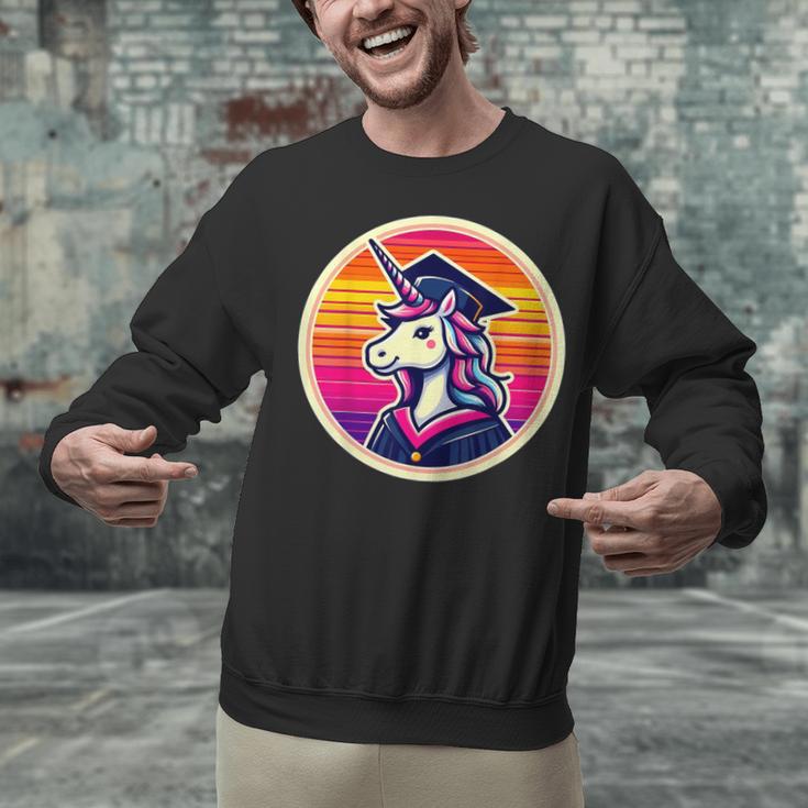 Unicorn University Graduation Graduating School Girl Cute Unisex Sweatshirt