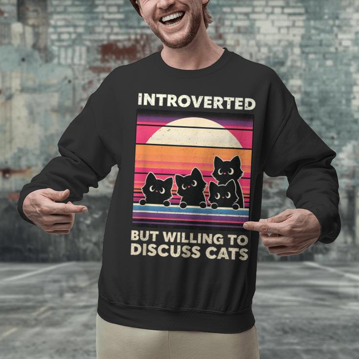 Unique Art For Introverted Cat Fans -Adults Cat Humorous Introvert Small Unisex Sweatshirt Unique Art For Introverted Cat Fans -Adults Cat Humorous Introvert Small Unisex Sweatshirt