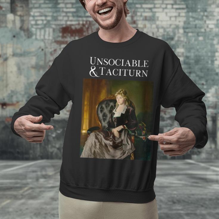 Unsociable And Taciturn Jane Austin Quote Book Classic Lit Unisex Sweatshirt Unsociable And Taciturn Jane Austin Quote Book Classic Lit Unisex Sweatshirt