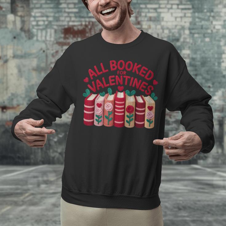 Valentines All Booked For Valentine Book Lover Teacher Unisex Sweatshirt