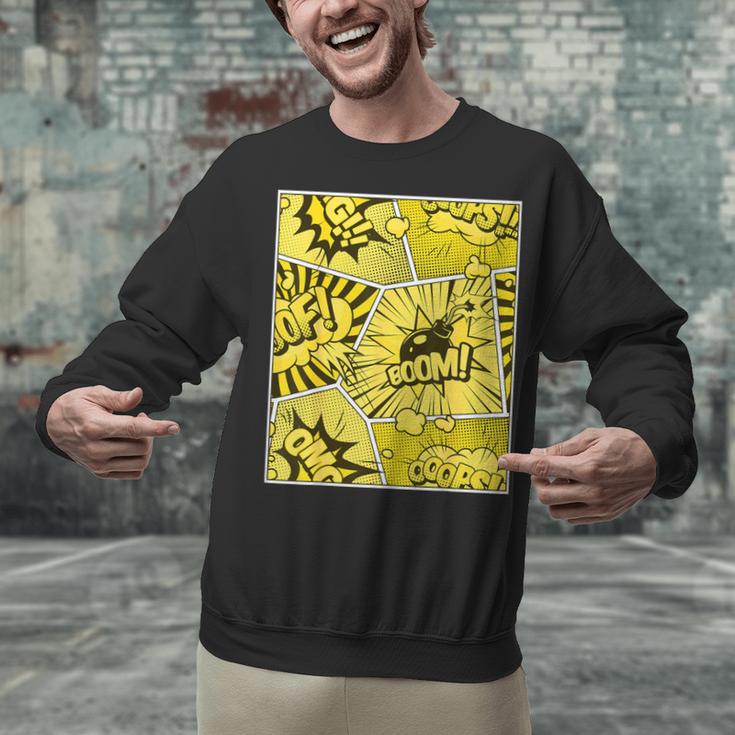 Varsity-Gold Yellow Comic Book University Varsity-Gold Unisex Sweatshirt Varsity-Gold Yellow Comic Book University Varsity-Gold Unisex Sweatshirt