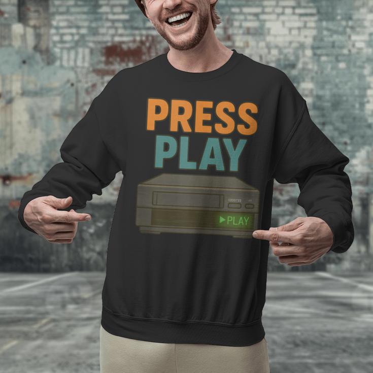VHS Cassette Retro Analog Nostalgia Theme Unisex Sweatshirt