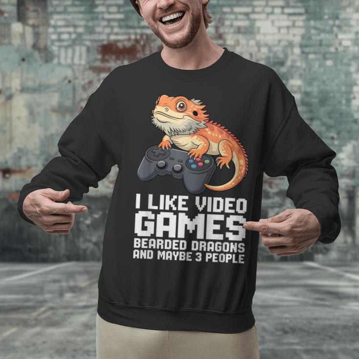 I Like Video Games Bearded Dragon Gamer Introvert Mood Unisex Sweatshirt I Like Video Games Bearded Dragon Gamer Introvert Mood Unisex Sweatshirt