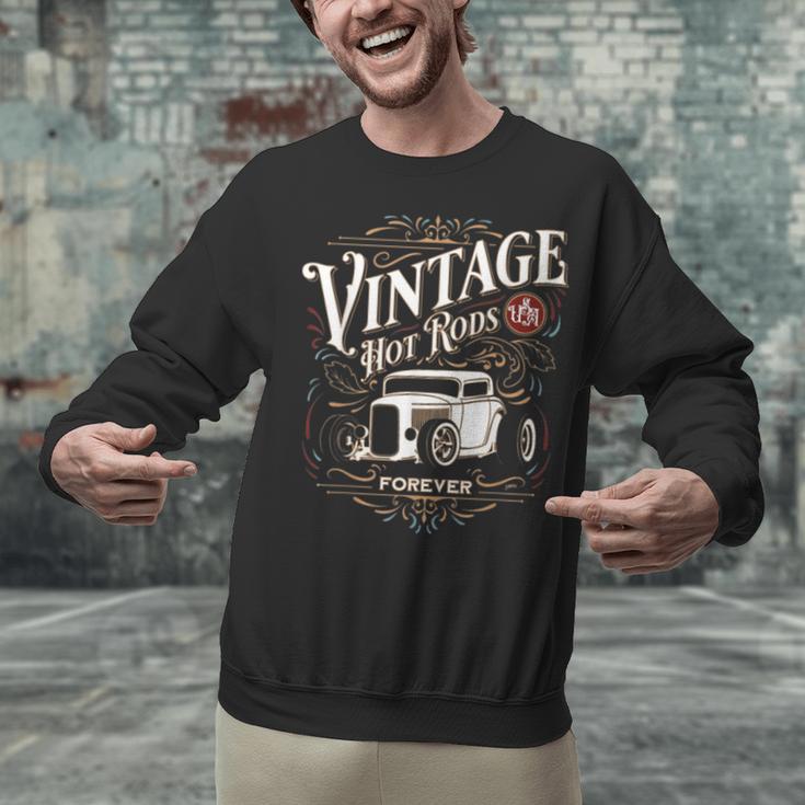 Vintage Hot Rods USA Forever Classic Car Nostalgia Unisex Sweatshirt Vintage Hot Rods USA Forever Classic Car Nostalgia Unisex Sweatshirt