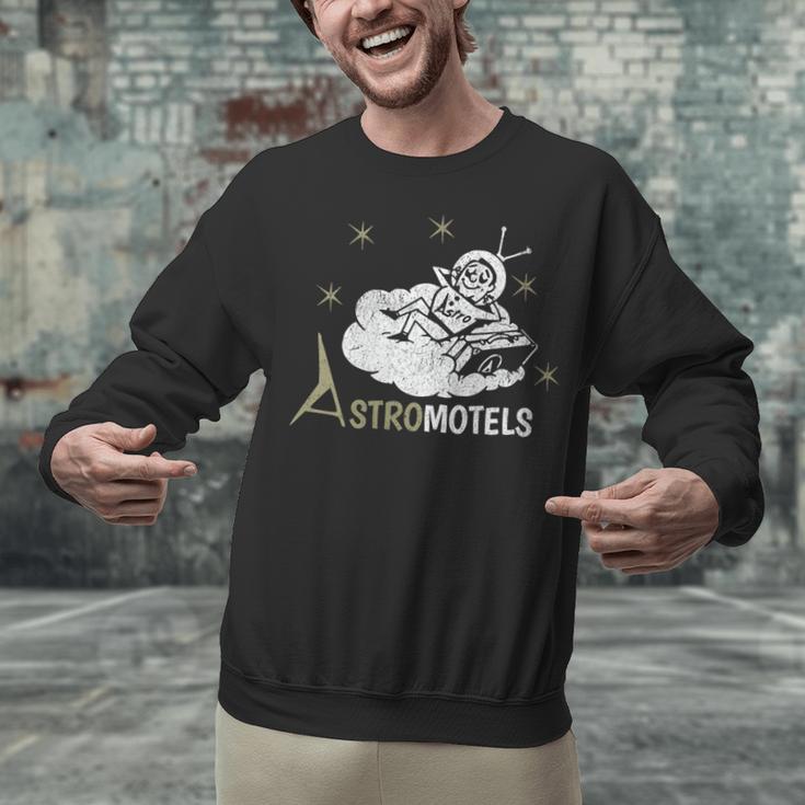 Vintage Hotel Matchbook Astro Motels 50s Retro Spaceman Unisex Sweatshirt