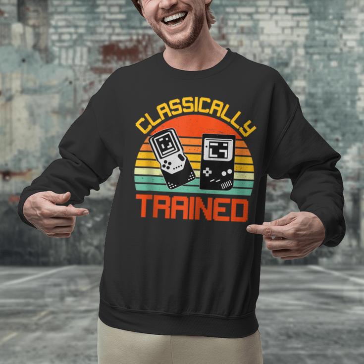 Vintage Retro Classically Trained Video Game 90s Nostalgia Unisex Sweatshirt