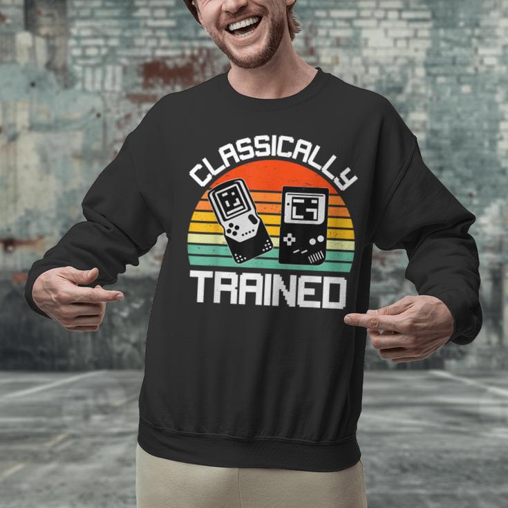 Vintage Retro Classically Trained Video Game 90s Nostalgia Unisex Sweatshirt