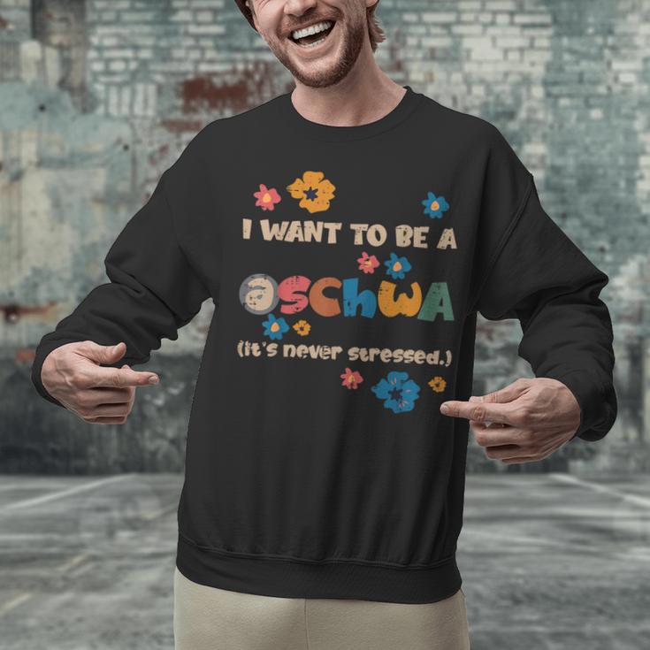 I Want To Be A Schwa Read Book Reading Librarian Unisex Sweatshirt I Want To Be A Schwa Read Book Reading Librarian Unisex Sweatshirt