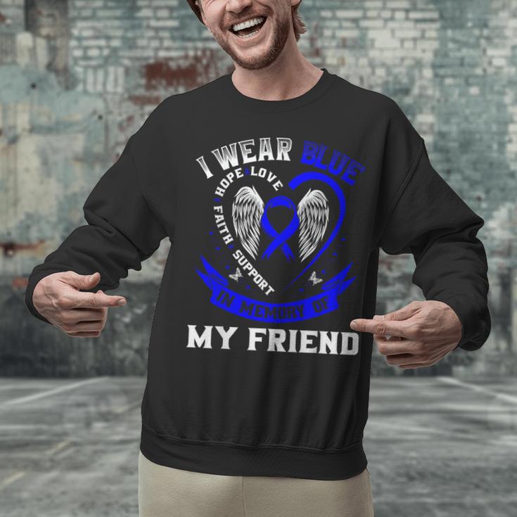 Wear Blue In Memory Of Friend Colon Cancer Awareness Shirts Unisex Sweatshirt Wear Blue In Memory Of Friend Colon Cancer Awareness Shirts Unisex Sweatshirt