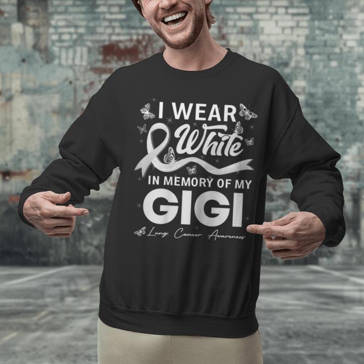 I Wear In Memory Of My Gigi Lung Cancer Unisex Sweatshirt I Wear In Memory Of My Gigi Lung Cancer Unisex Sweatshirt
