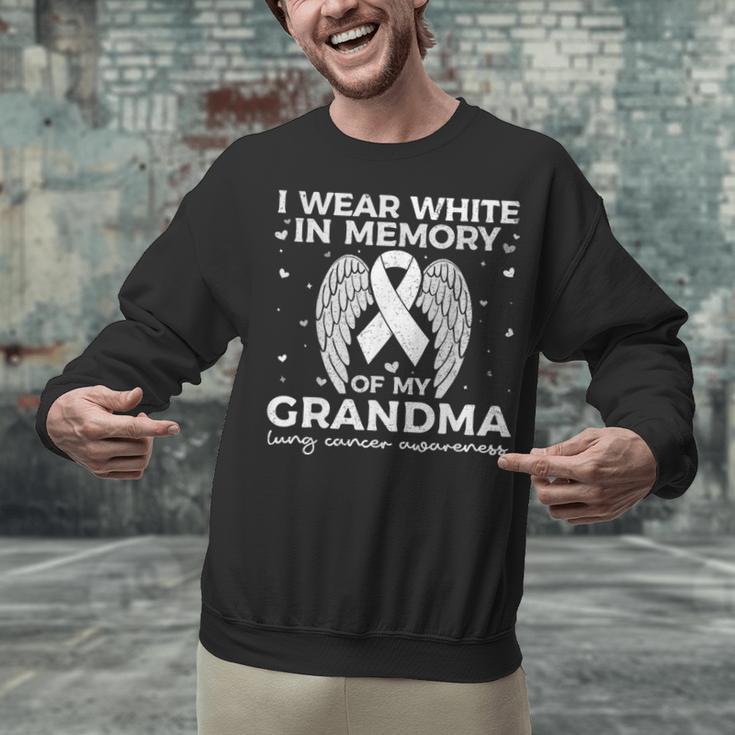 I Wear In Memory Of My Grandma Lung Cancer Awareness Unisex Sweatshirt I Wear In Memory Of My Grandma Lung Cancer Awareness Unisex Sweatshirt