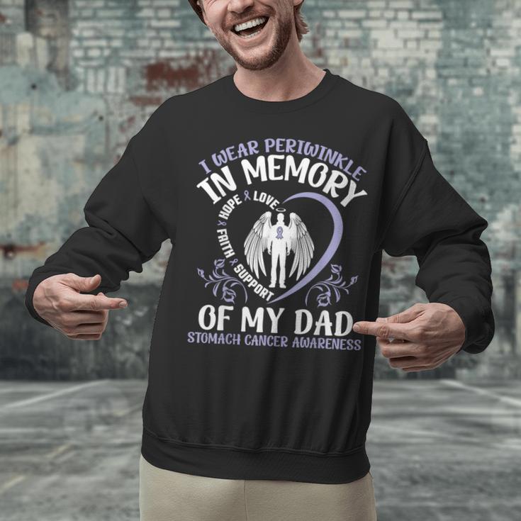 I Wear Periwinkle In Memory My Dad Stomach Cancer Awareness Unisex Sweatshirt