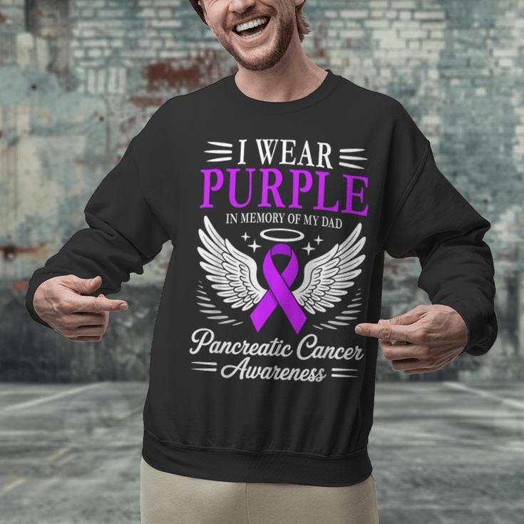 I Wear Purple In Memory Of My Dad Pancreatic Cancer Unisex Sweatshirt I Wear Purple In Memory Of My Dad Pancreatic Cancer Unisex Sweatshirt
