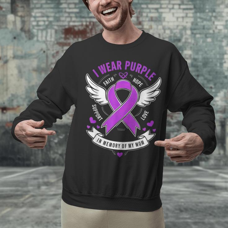 I Wear Purple In Memory Of My Mom Alzheimers Awarenesss Unisex Sweatshirt I Wear Purple In Memory Of My Mom Alzheimers Awarenesss Unisex Sweatshirt