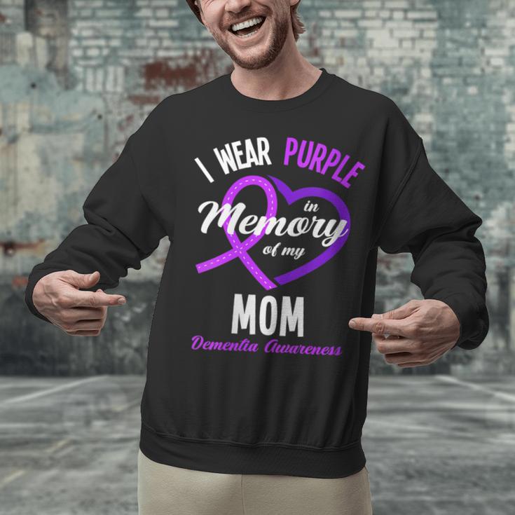 I Wear Purple In Memory For My Mom Dementia Awareness Unisex Sweatshirt I Wear Purple In Memory For My Mom Dementia Awareness Unisex Sweatshirt