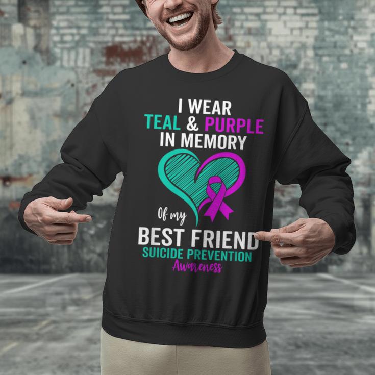 I Wear Teal And Purple In Memory Of My Friend Mental Health Unisex Sweatshirt I Wear Teal And Purple In Memory Of My Friend Mental Health Unisex Sweatshirt