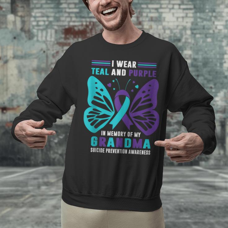 I Wear Teal And Purple In Memory Of My Grandma Unisex Sweatshirt I Wear Teal And Purple In Memory Of My Grandma Unisex Sweatshirt