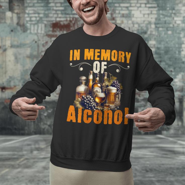 Weight Loss Diet In Memory Of Alcohol Sarcastic Unisex Sweatshirt Weight Loss Diet In Memory Of Alcohol Sarcastic Unisex Sweatshirt