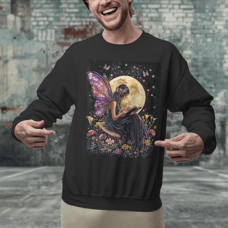 Whimsical Book Fairy Reading Bookish Fairycore Unisex Sweatshirt