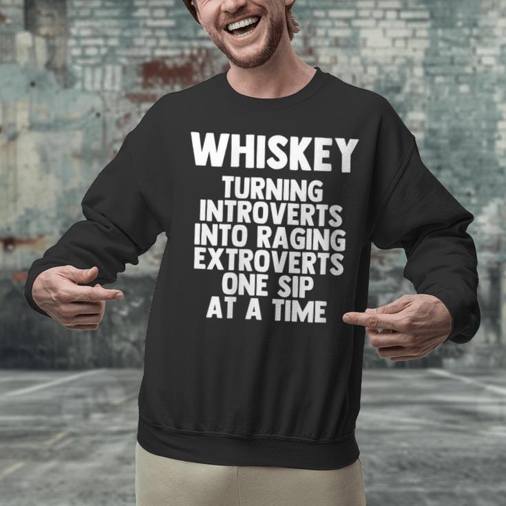 Whiskey Lovers Extrovert Quote Introvert Alcohol Drink Humor Unisex Sweatshirt