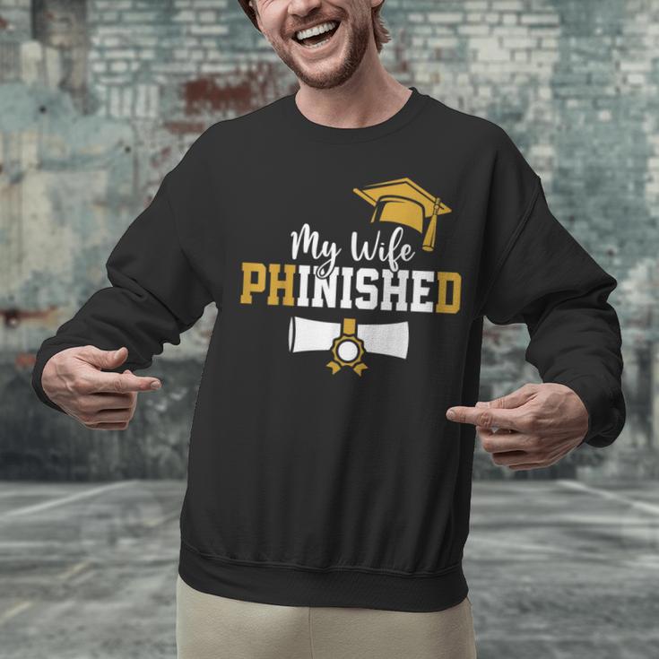 My Wife Phinished PhD Graduation Family Matching Unisex Sweatshirt