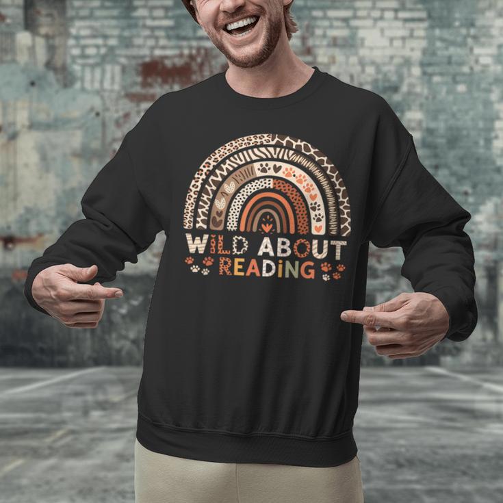 Wild About Reading Books Reader Lover Library Day Librarian Unisex Sweatshirt