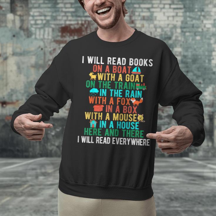 I Will Read Book On Boat Words For Kids Unisex Sweatshirt