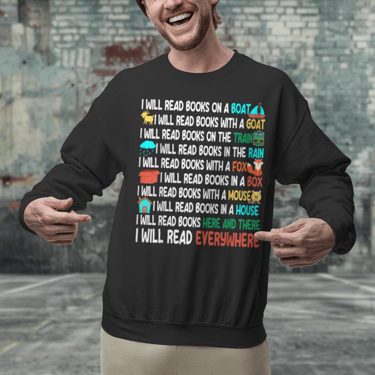 I Will Read Books On A Boat & Everywhere Reading Book Unisex Sweatshirt
