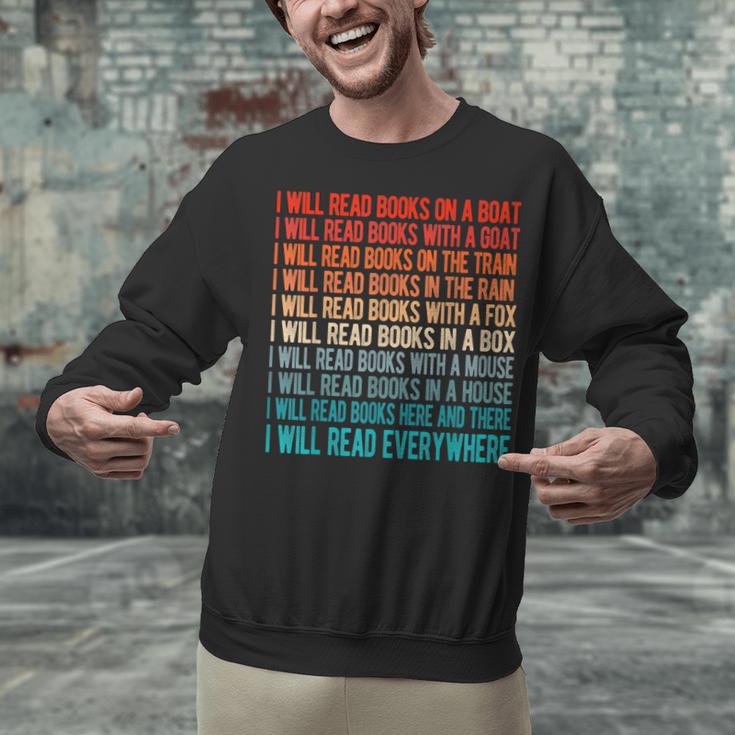I Will Read Books On A Boat Kids Reading Unisex Sweatshirt
