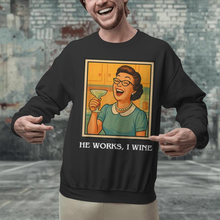 I Wine Housewife Retro Nostalgia Classic 1950s Vintage Humor Unisex Sweatshirt I Wine Housewife Retro Nostalgia Classic 1950s Vintage Humor Unisex Sweatshirt