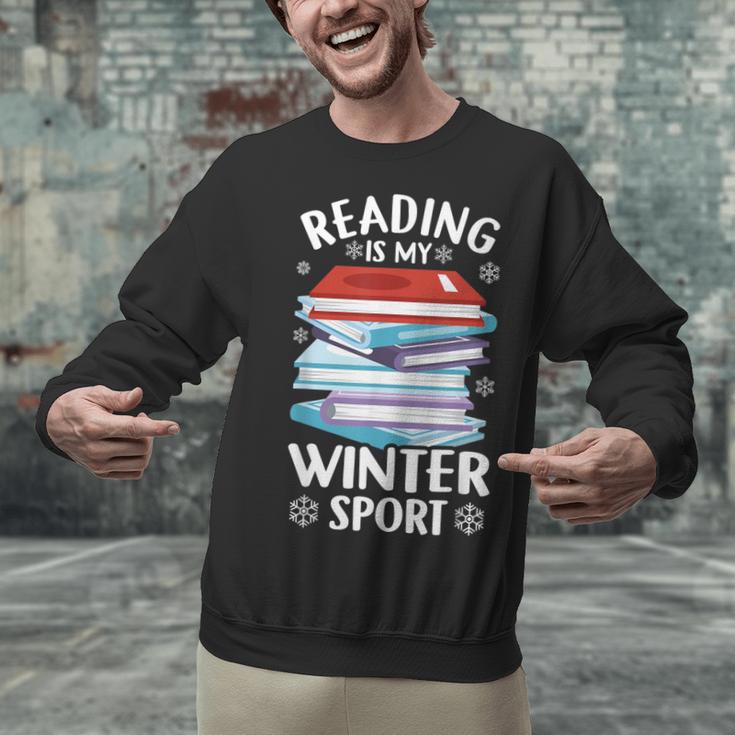Winter Reading Book Bookworm Winter Unisex Sweatshirt