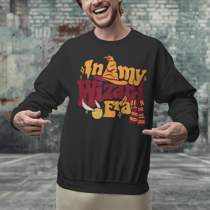 In My Wizard Era Groovy Bookish Fantasy Reader Book Lover Unisex Sweatshirt