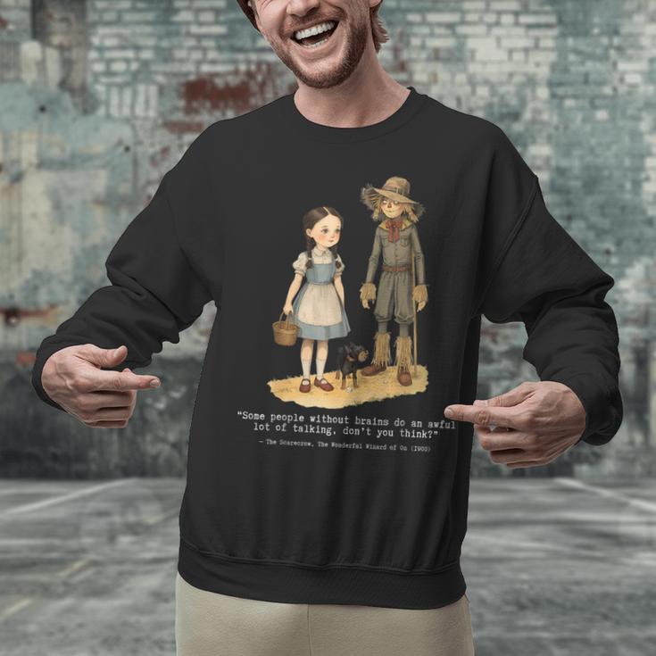 Wizard Of Oz Book Quote Scarecrow Dorothy Retro Drawing Unisex Sweatshirt Wizard Of Oz Book Quote Scarecrow Dorothy Retro Drawing Unisex Sweatshirt