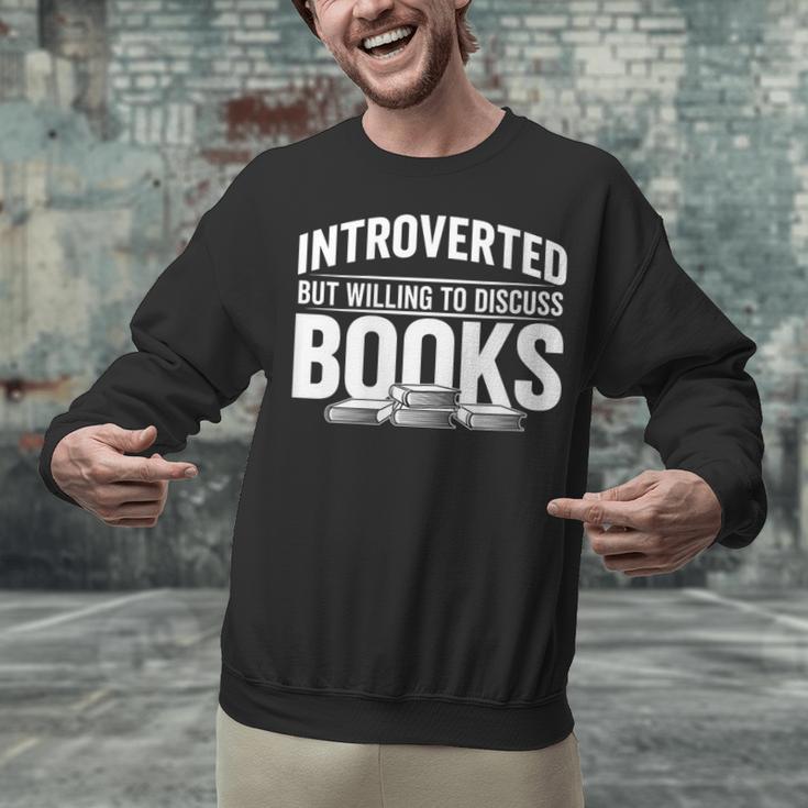 Women's Introverted But Willing To Discuss Books Unisex Sweatshirt Women's Introverted But Willing To Discuss Books Unisex Sweatshirt