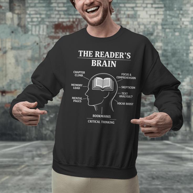 Women's The Reader’s Brain Book Lover Reading Diagram Graphic Unisex Sweatshirt Women's The Reader’s Brain Book Lover Reading Diagram Graphic Unisex Sweatshirt