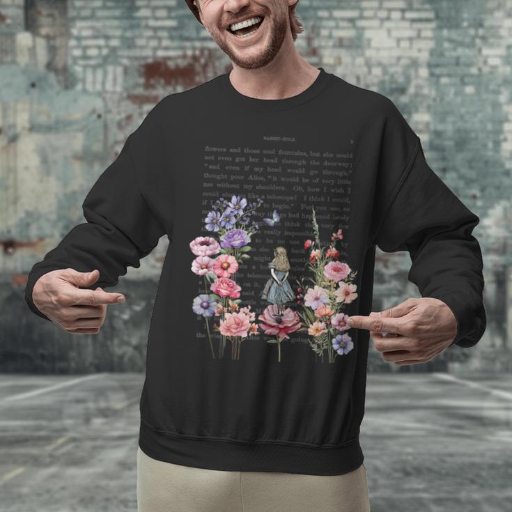 Wonderland Garden & Vintage Textbook Unisex Sweatshirt