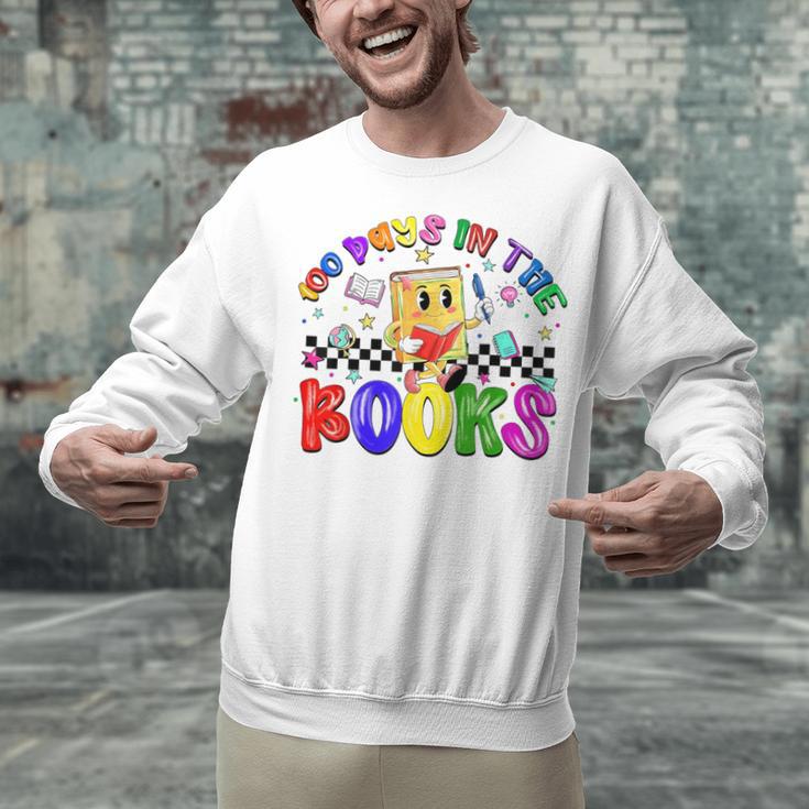 100 Days In The Book Fun 100 Days Of School Boy Girl Teacher Unisex Sweatshirt