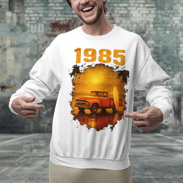 1985 Vintage Sunset Surf Truck Retro Beach Nostalgia Unisex Sweatshirt