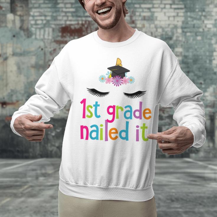 1st Grade Nailed ItShirt Unicorn Graduation Class Of 2018 Unisex Sweatshirt