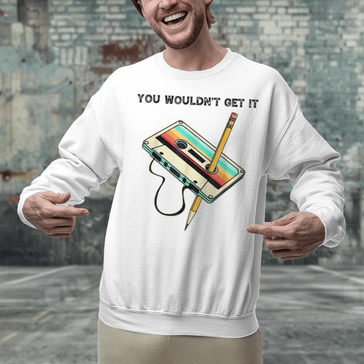 70s 80s 90s Retro Party Costume Nostalgia Cassette Unisex Sweatshirt