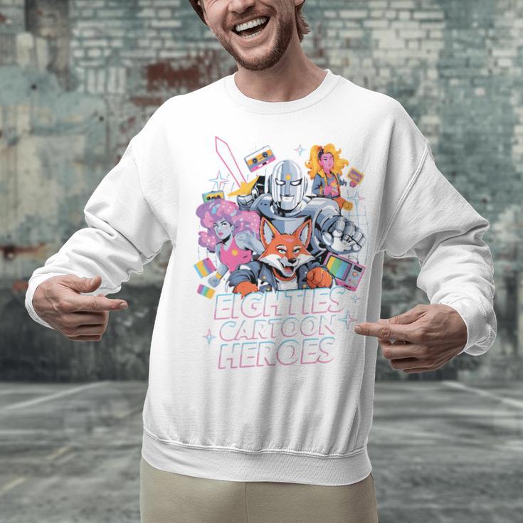 80's Cartoon Heroes Apparel For Retro Nostalgia Fans Unisex Sweatshirt