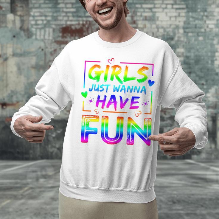 80's Girls Just Wanna Have Fun Nostalgia 1980s Style Premium Tri-Blend Unisex Sweatshirt