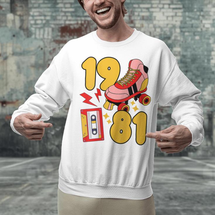 80s Vibes Mixed Tapes & Roller Skates 1981 Nostalgia Retro Unisex Sweatshirt 80s Vibes Mixed Tapes & Roller Skates 1981 Nostalgia Retro Unisex Sweatshirt