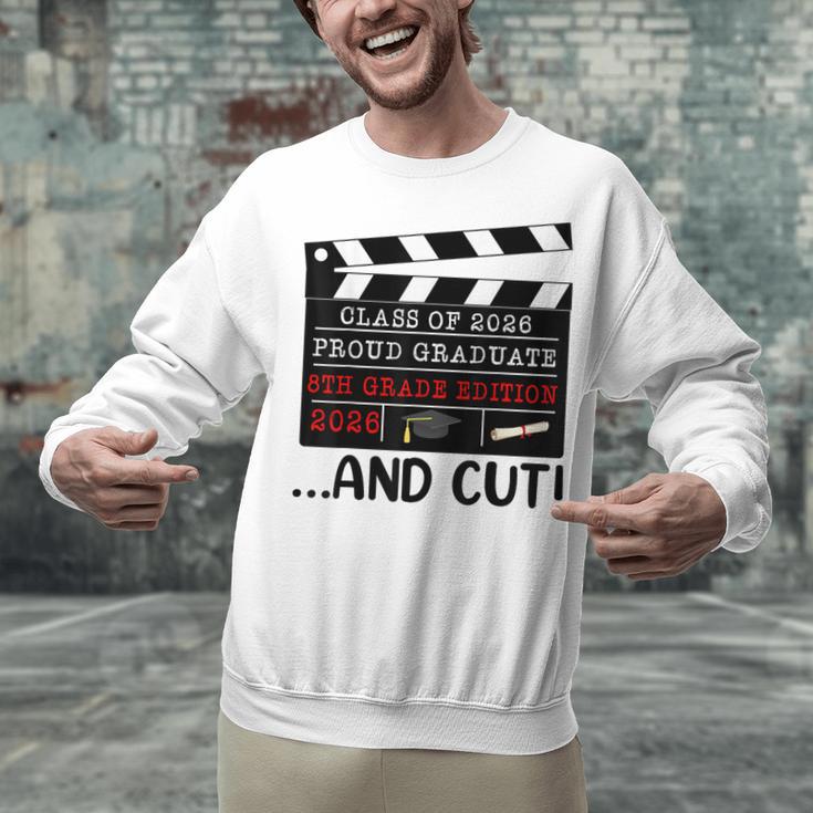 8th Grade Graduation 2026 Graduate Clapperboard Unisex Sweatshirt
