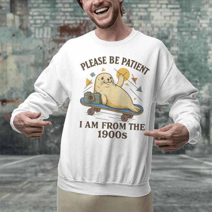 90s Manatee Humor Please Patient I'm From The 1900s Unisex Sweatshirt