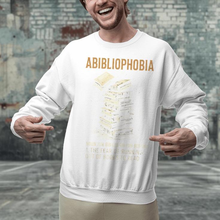 Abibliophobia Books Lover Bookworm Bookaholic Reader Unisex Sweatshirt Abibliophobia Books Lover Bookworm Bookaholic Reader Unisex Sweatshirt